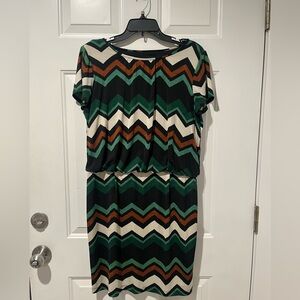 Perceptions Chevron Patterned Dress